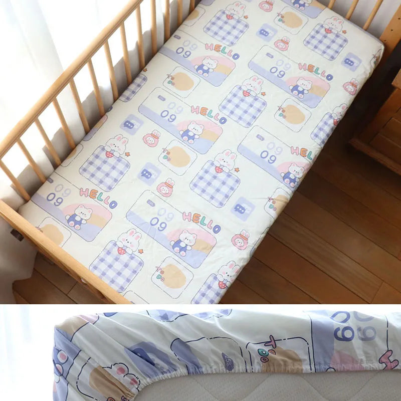 drap housse bebe lapin chat