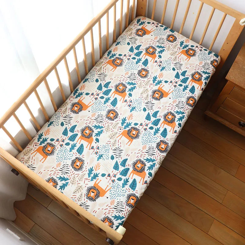 drap housse bebe lion orange
