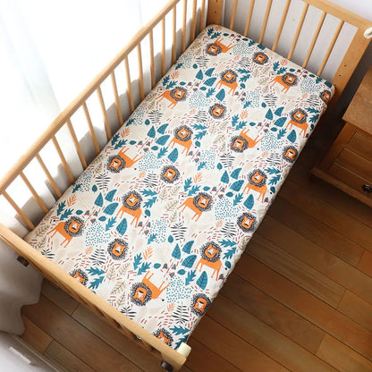 drap housse bebe lion orange