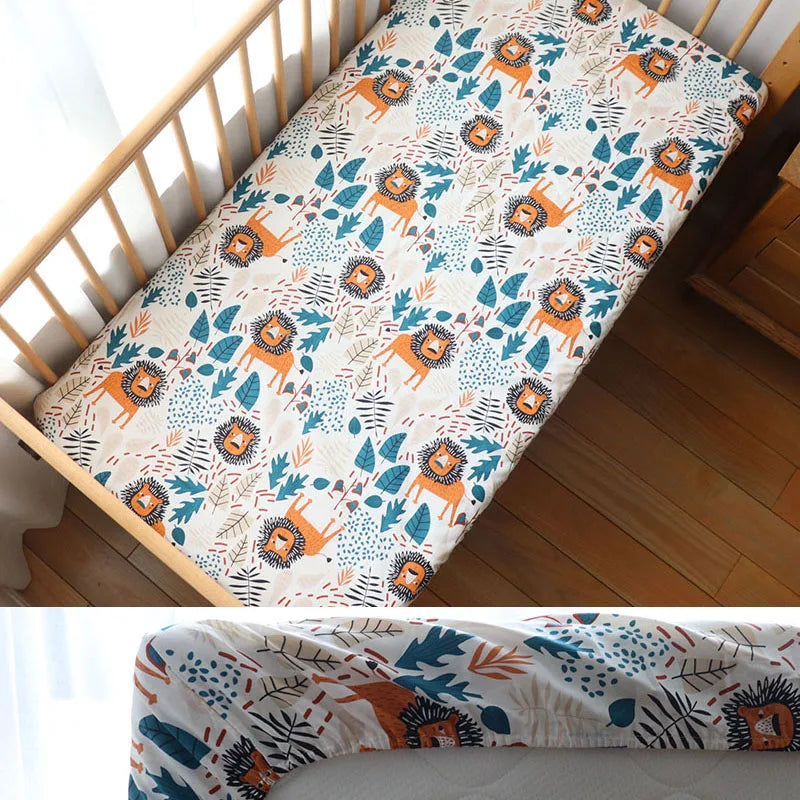 drap housse bebe lion