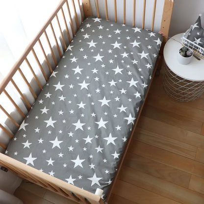 drap housse lit bebe étoile 