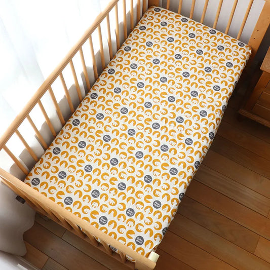 drap housse pour bebe jaune ours polaire