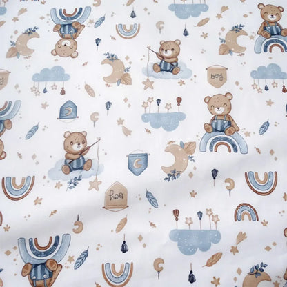 drap housse pour lit bebe ourson garçon