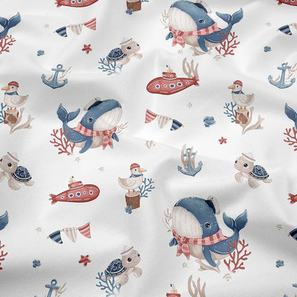 drap housse pour lit bebe requin bleu