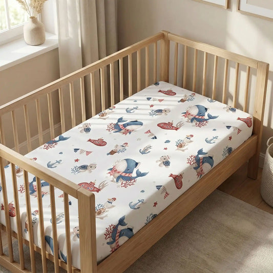 drap housse pour lit bebe requin