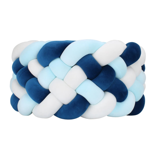 grosse tresse de lit bleu blanc garcon