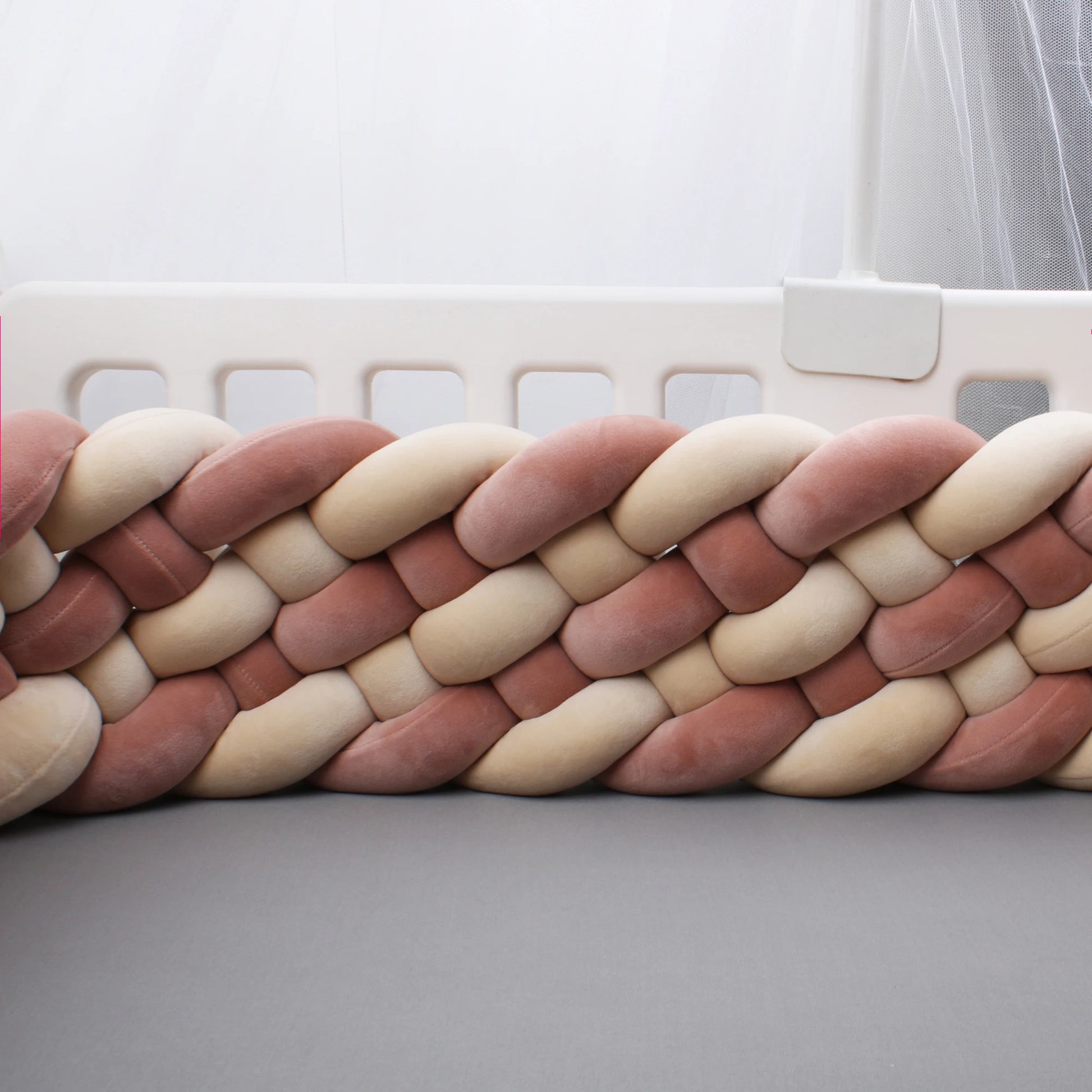 grosse tresse de lit terracotta