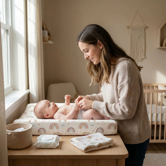 housse matelas à langer arc-en-ciel-maman change bébé