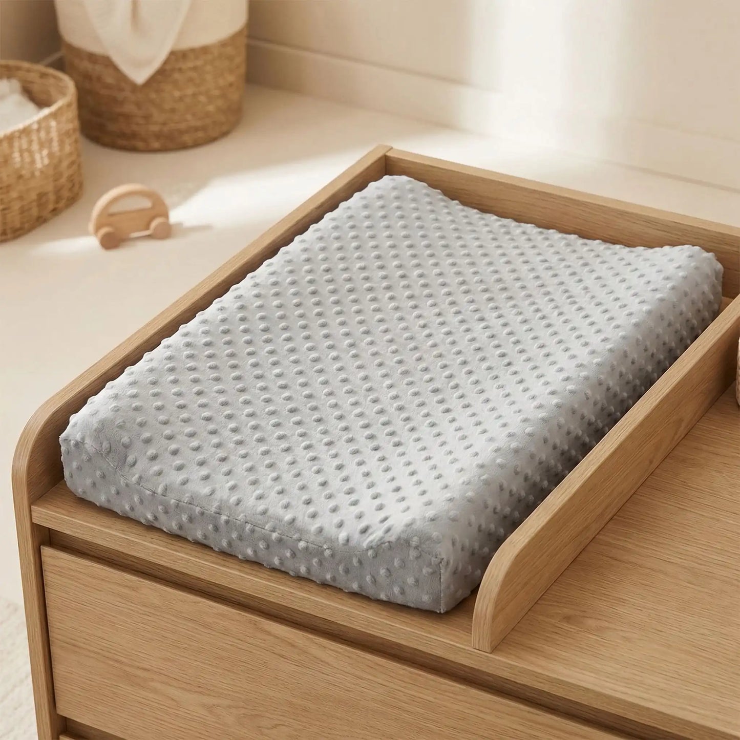 housse matelas à langer gris