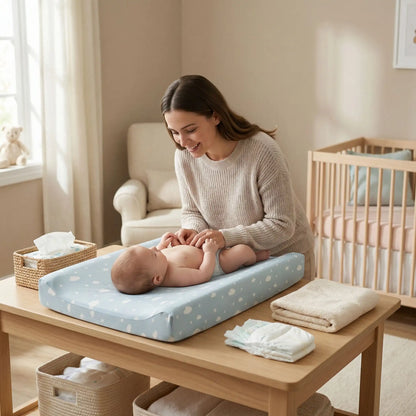housse matelas à langer nuages maman change bébé