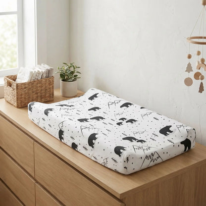 housse matelas à langer ours noir