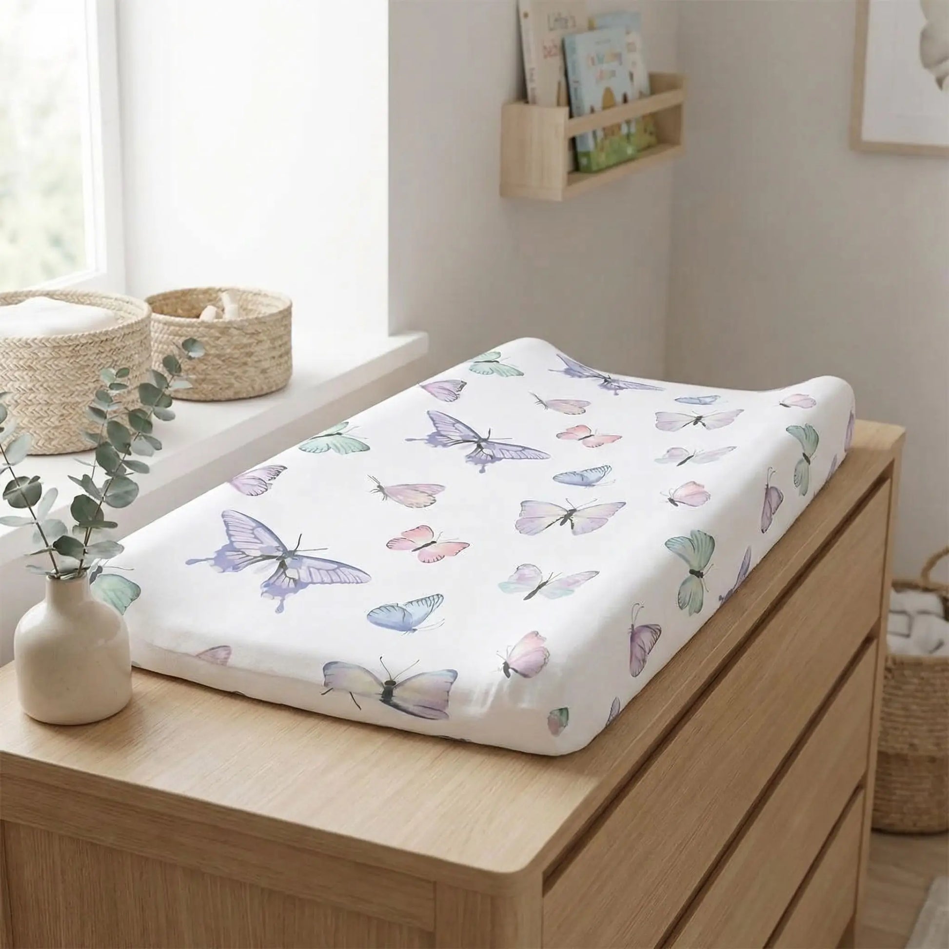 housse matelas à langer papillon