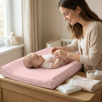 housse pour matelas à langer cœur maman change bébé