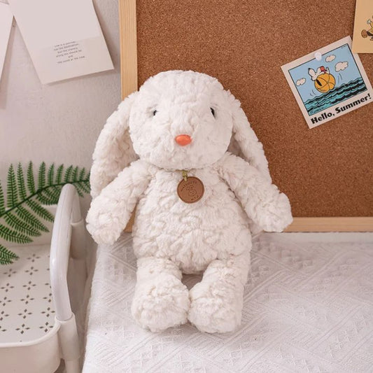 lapin en peluche blanc apaisante rassurante aide sommeil enfant