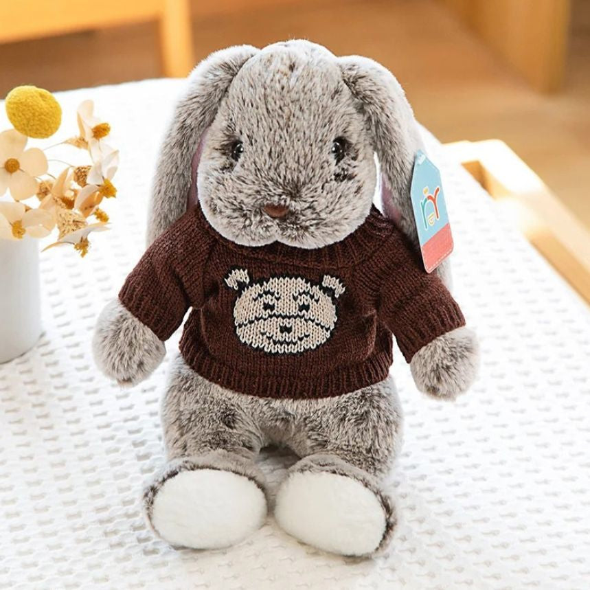 lapin en peluche caramel coton doux apaisant mignon déco