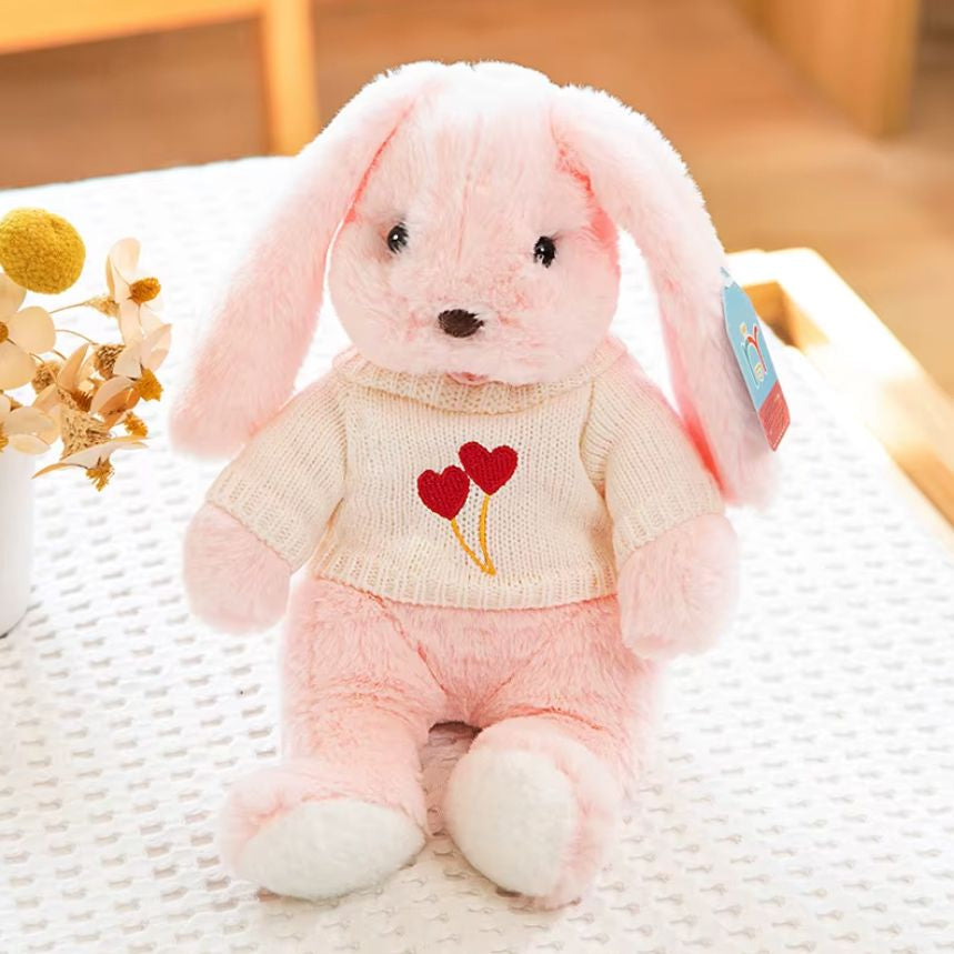 lapin peluche rose coton doux rassurant mignon apaisant