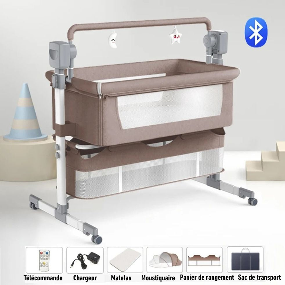 lit bébé cododo kaki moustiquaire panier rangement sac transport