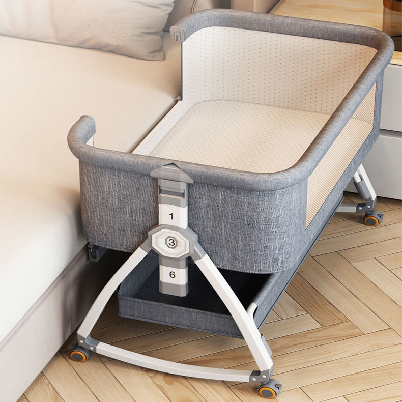 lit cododo gris ajustable pliable inclinable durable berceau