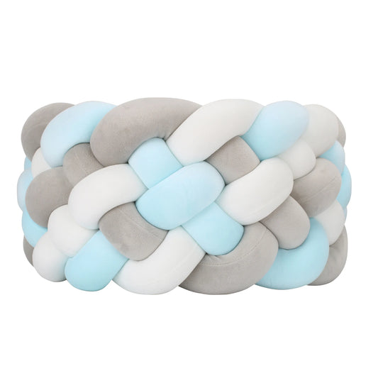 mega tresse de lit bleu blanc gris
