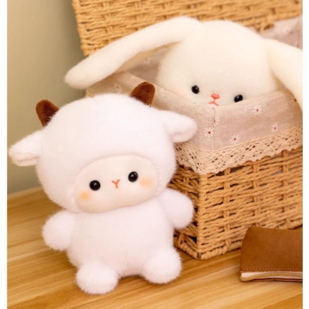 mouton en peluche blanc mignonne decorative chambre enfant bebe