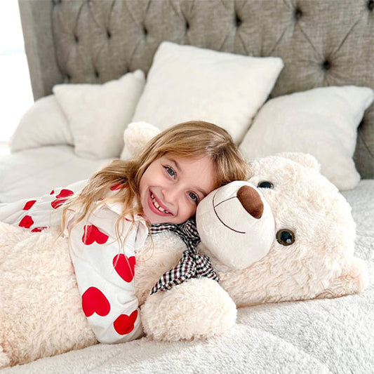 ours en peluche coton doux réconfortante enfant joyeux lit