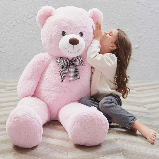 ours en peluche géant apaisante rose compagnon sommeil fille