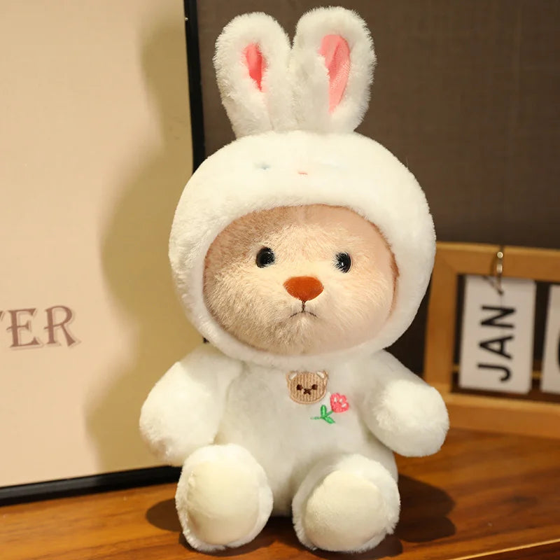 ours en peluche lapin blanc apaisante rassurante sommeil enfant