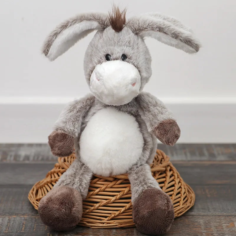 peluche ane gris douce apaisante rassurante sommeil enfant bébé