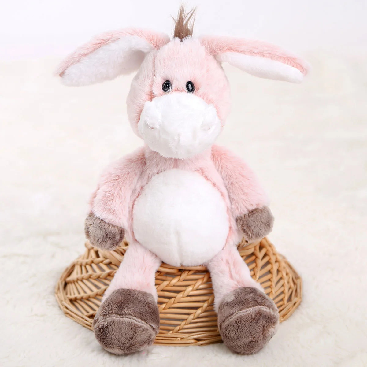 peluche ane rose douce apaisante rassurante sommeil enfant bébé