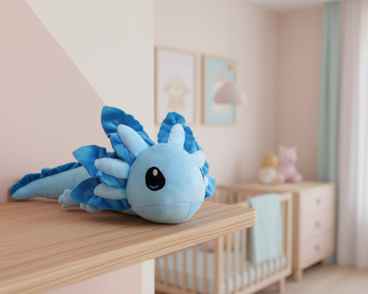 peluche axolotl bleu décorationchambre enfant