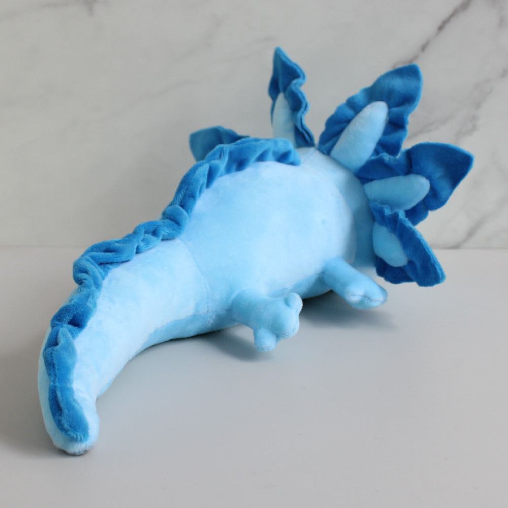 peluche axolotl bleu mignonne queue