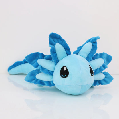peluche axolotl bleu mignonne visage amusante