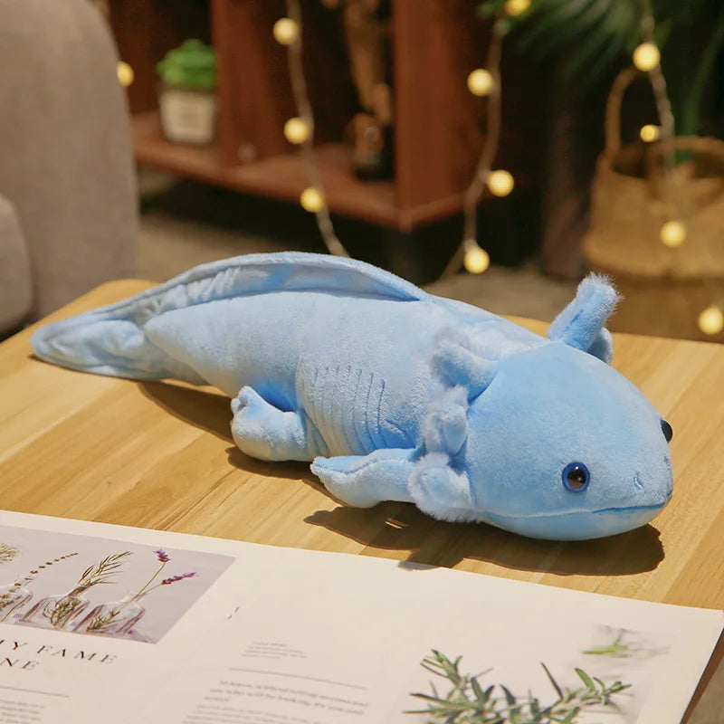 peluche axolotl bleue douce apaisante rassurante sommeil enfant