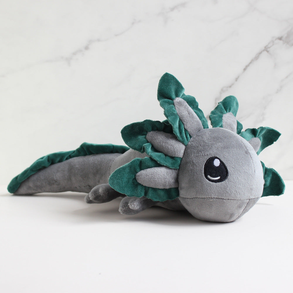 peluche axolotl gris côté