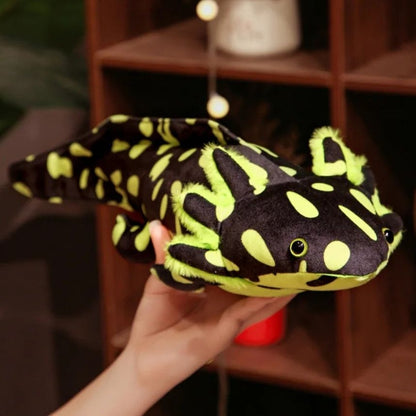 peluche axolotl noir vert mignon apaisante rassurante sommeil enfant