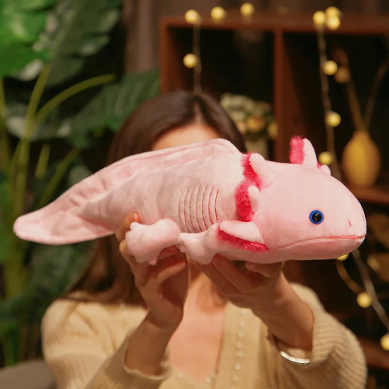 peluche axolotl rose décorative chambre enfant bébé