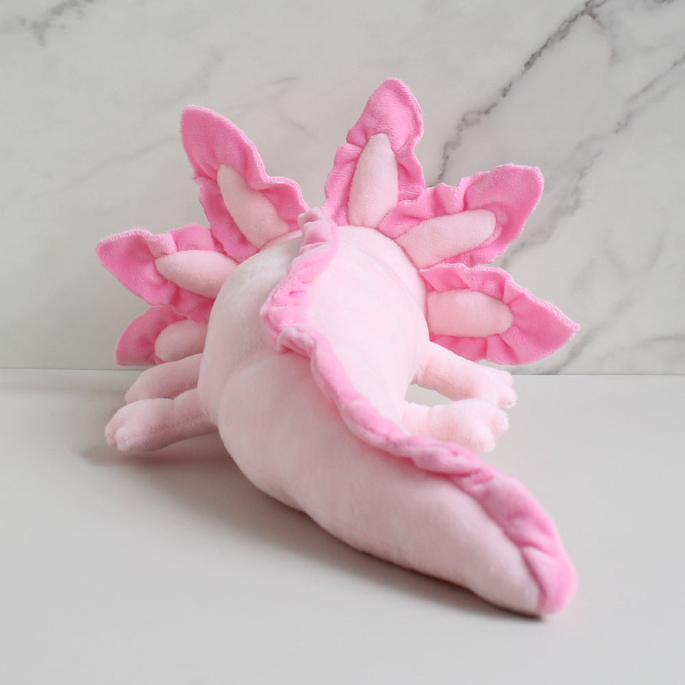peluche axolotl rose douce apaisante queue