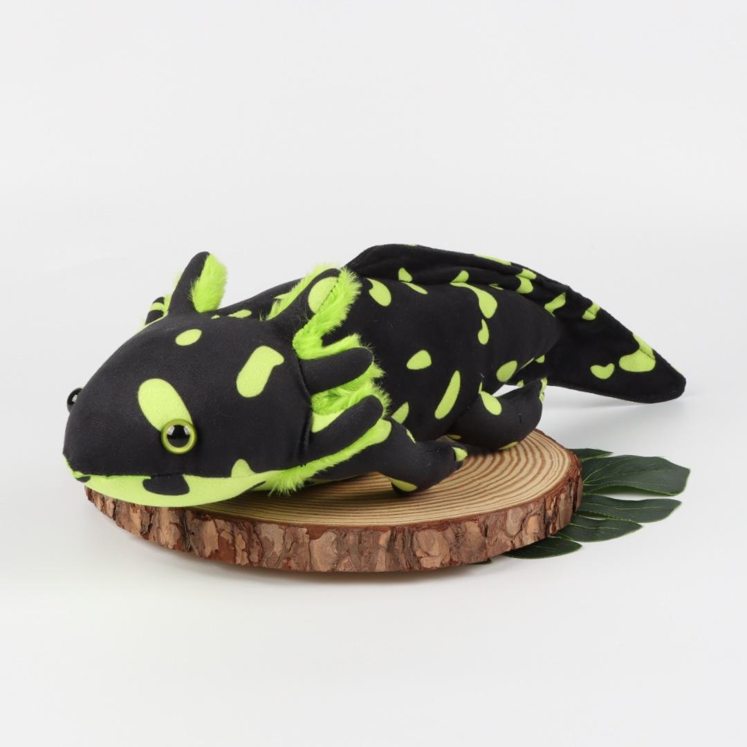 peluche axolotl vert noir cadeau enfant bébé