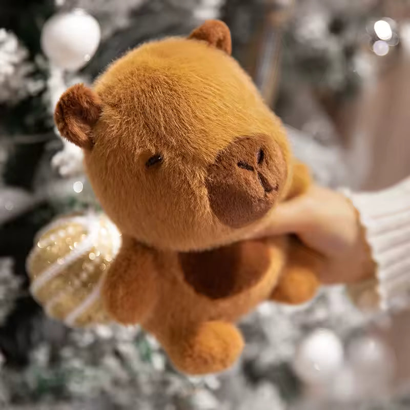 peluche capybara brun moelleuse 16 cm pour bébé enfant