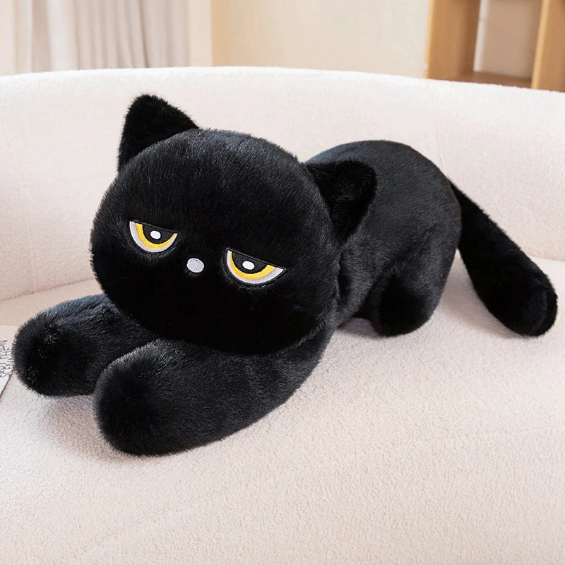 peluche chat noir xxl douce apaisante rassurante cadeau sommeil enfant
