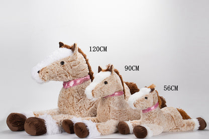 peluche cheval coton dimensions 56 90 120 cm