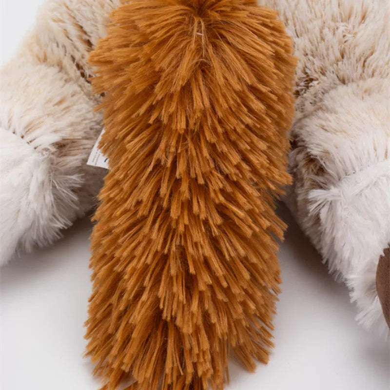 peluche cheval coton queue marron