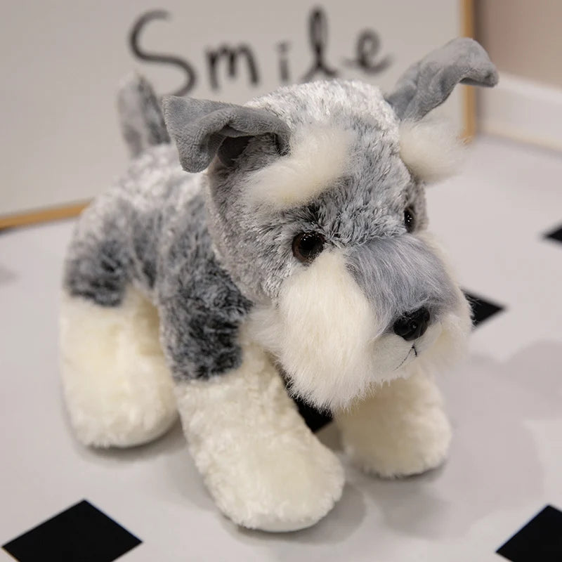 peluche chien schnauzer cadeau anniversaire noël pâques enfant
