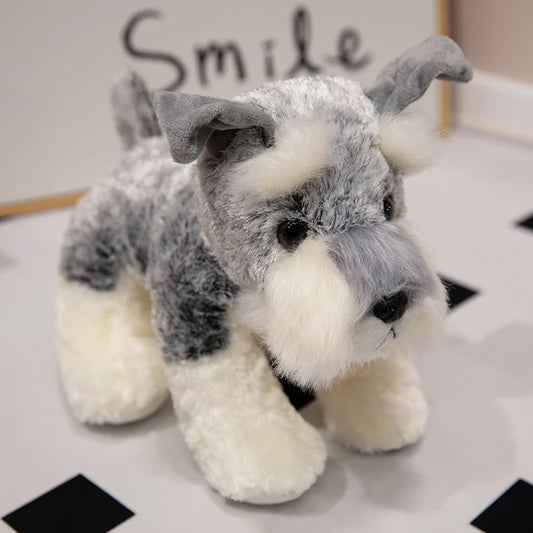 peluche chien schnauzer cadeau anniversaire noël pâques enfant