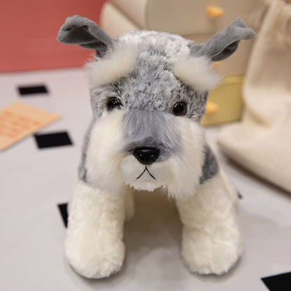 peluche chien schnauzer douce apaisante aide sommeil enfant visage