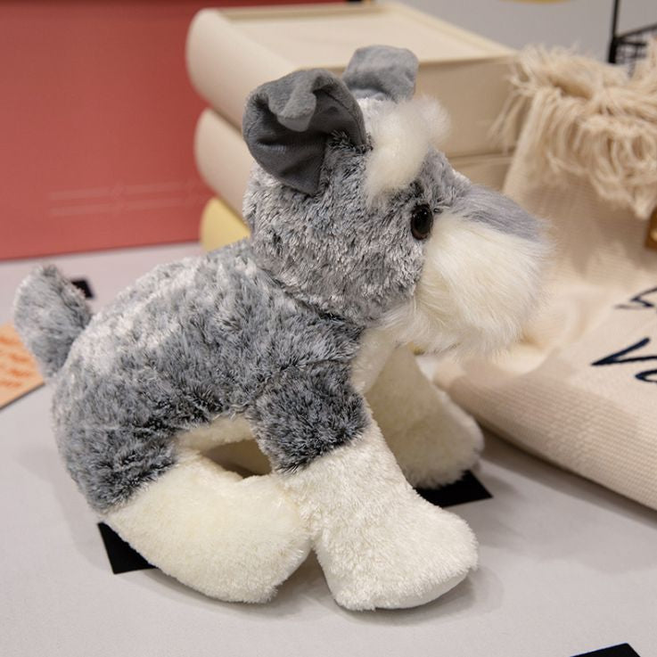 peluche chien schnauzer douce rassurante aide sommeil enfant côté