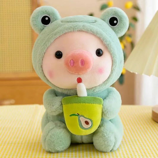 peluche cochon grenouille vert apaisante rassurante sommeil bébé enfant