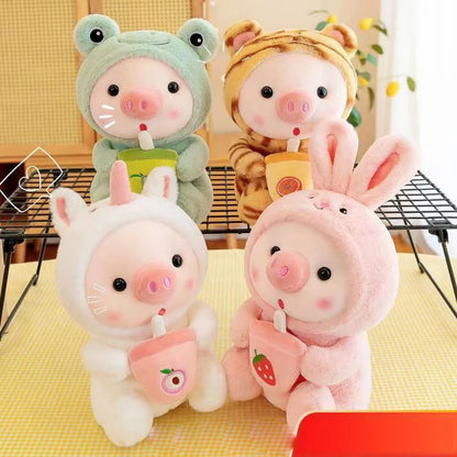peluche cochon habit tigre licorne lapin grenouille mignonne