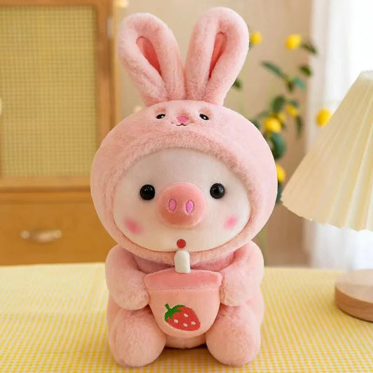 peluche cochon lapin rose apaisante rassurante sommeil bébé enfant