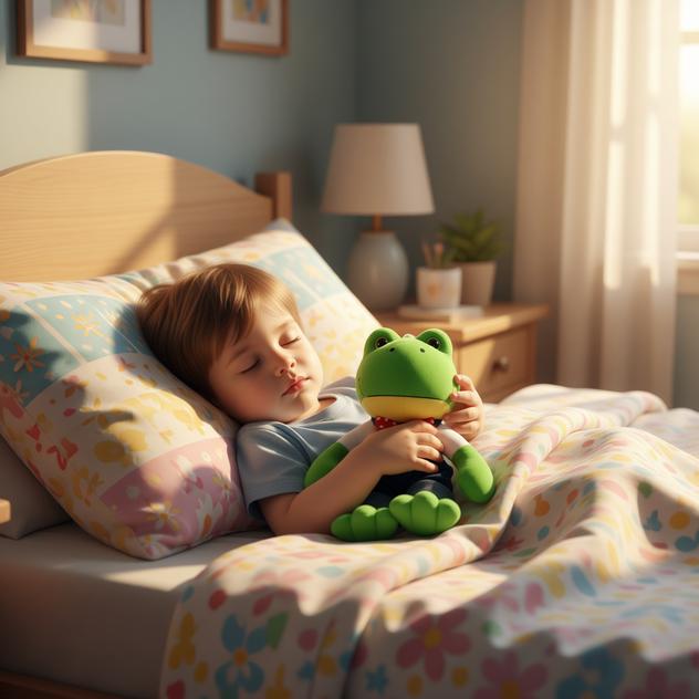 peluche grenouille douce apaisante réconfortante rassurante enfant endormi
